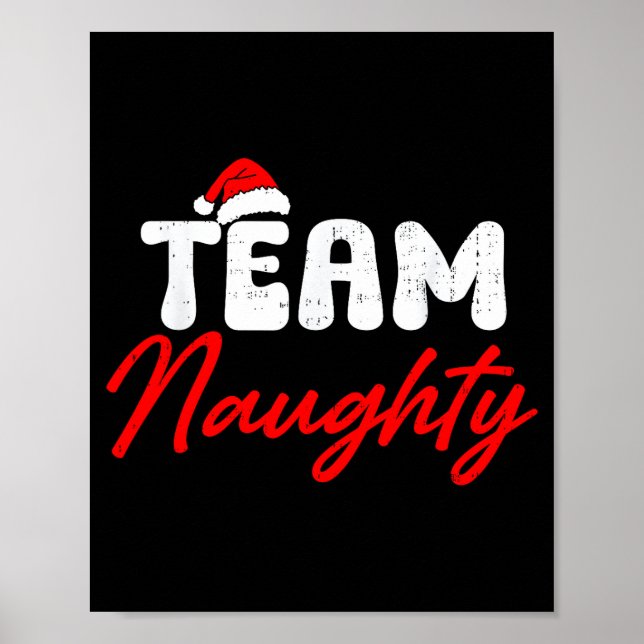 Poster Team Naughty Funny Christmas Couple Matching Team  (Devant)