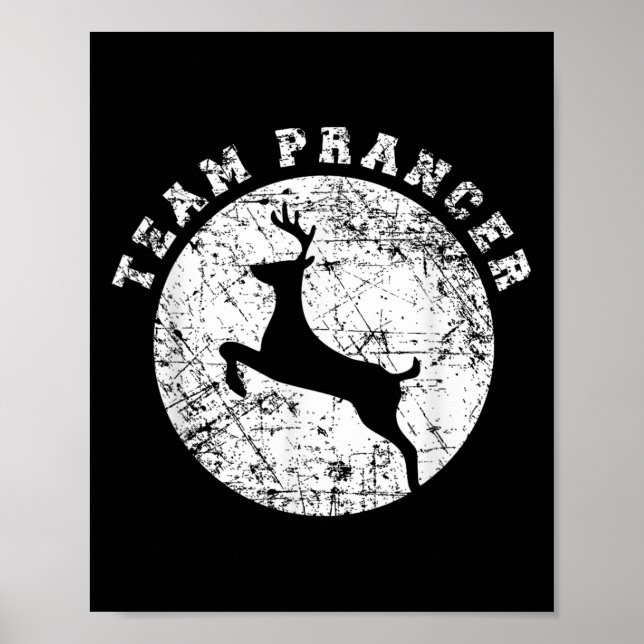 Poster Team Prancer T Shirt, Funny Cute Christmas Gift Ki (Devant)