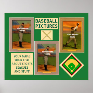 Poster Team Sports Baseball Your Photo and Text