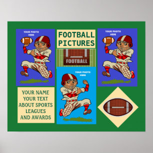 Poster Team Sports Football Your Photo and Text