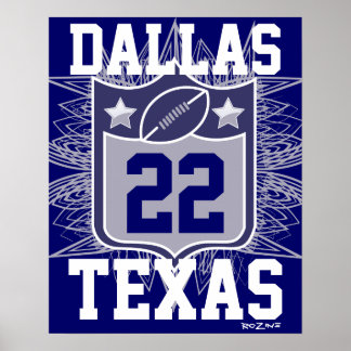 Poster Team USA Sports Blue Silver Dallas Texas Football