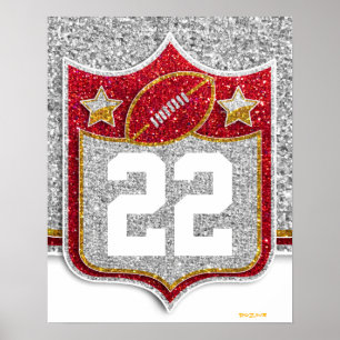 Poster Team USA Sports Red and Gold College Football