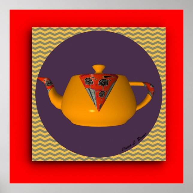 Poster Teapot Art Cuisine Restaurant Café Tea Time (Devant)