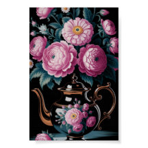 Teapot vintage & Bloom Wall art