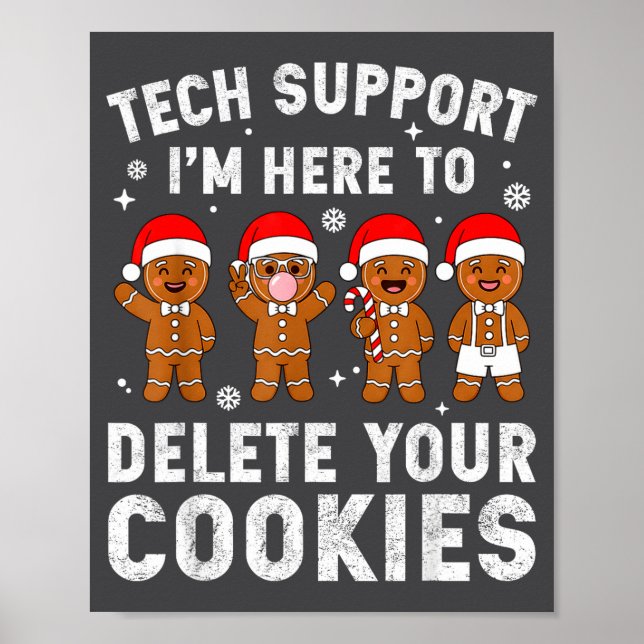Poster Tech Suprt Christmas Cookies Women Men Funny Chris (Devant)