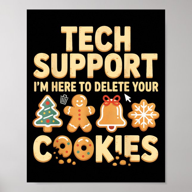 Poster Tech Suprt je suis là pour supprimer vos cookies N (Devant)