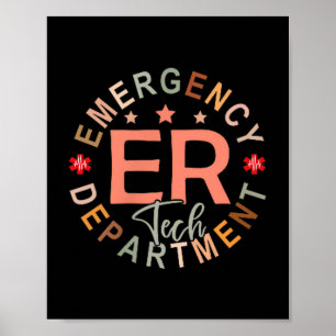 Poster Technicien de département d'urgence drôle Technici