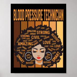 Poster Technicien de tension artérielle Mois de l'histoir