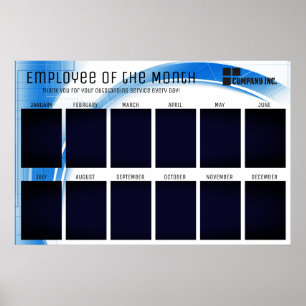 Poster technicien employé du mois affichage pour les phot