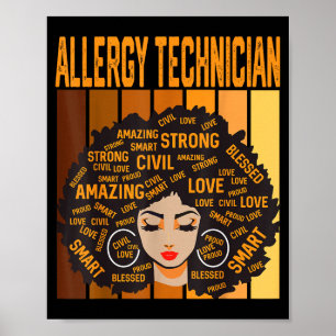 Poster Technicien en allergie Puissant Mois de l'histoire