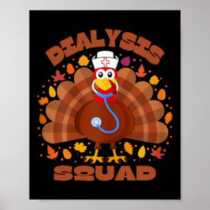 Poster Technicien en dialyse Néphrologie Thnksgiving Dial