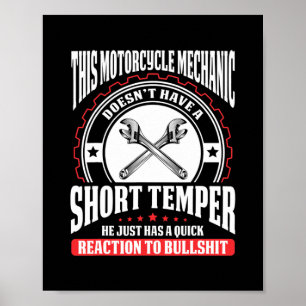 Poster Technicien en moto Mécanicien en moto 