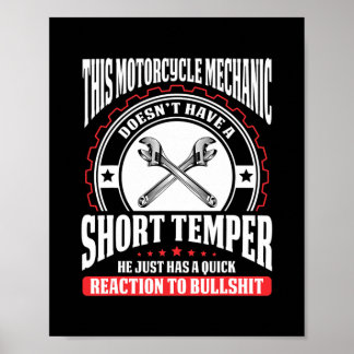 Poster Technicien en moto Mécanicien en moto