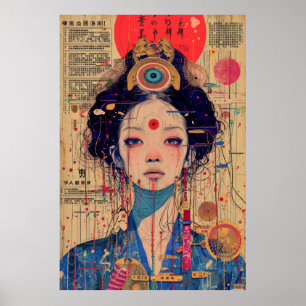 Poster technique vintage des enregistrements radio