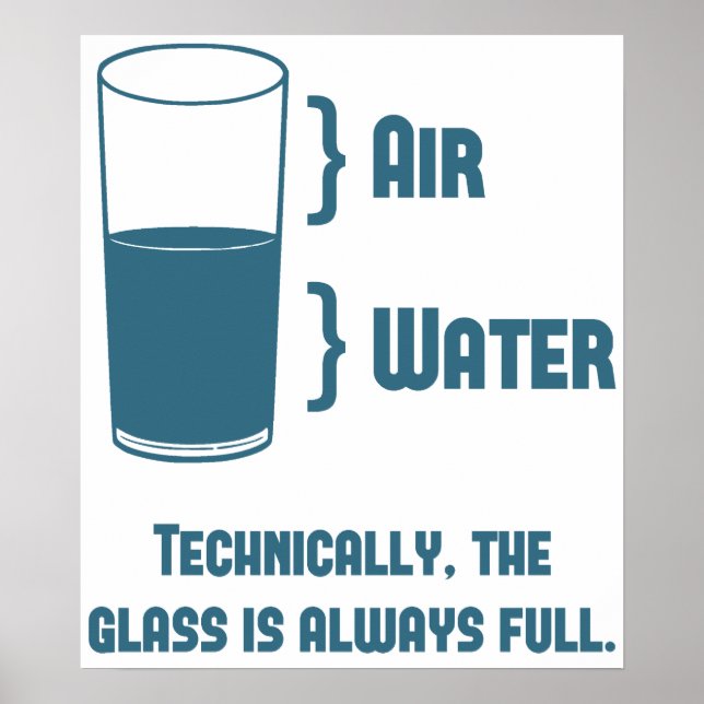 Poster Techniquement, Le Verre Est Toujours Plein (Devant)
