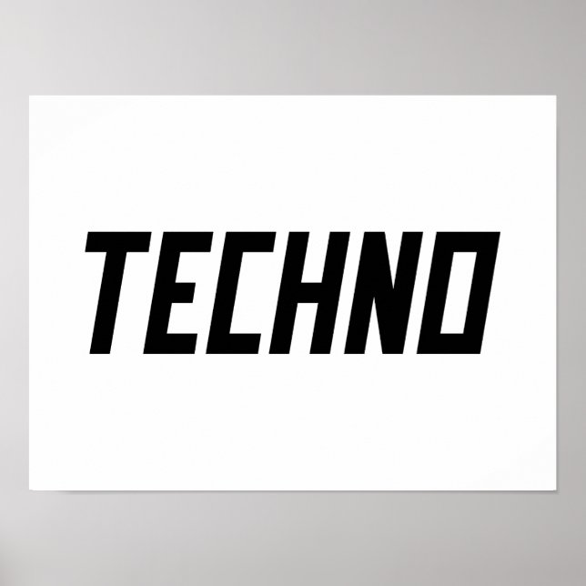 Poster TECHNO Music (Devant)