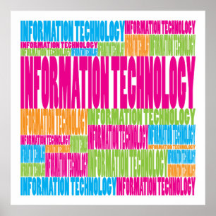 Poster Technologie de l'information colorée