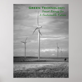 Poster Technologie verte : énergie intelligente