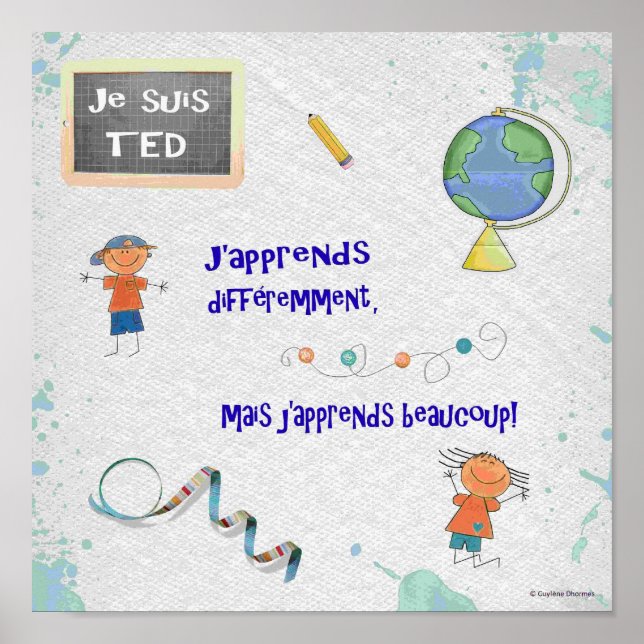 Poster TED j'apprends différemment (Devant)