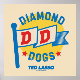 Poster Ted Lasso Diamond Chiens Pennant Graphisme