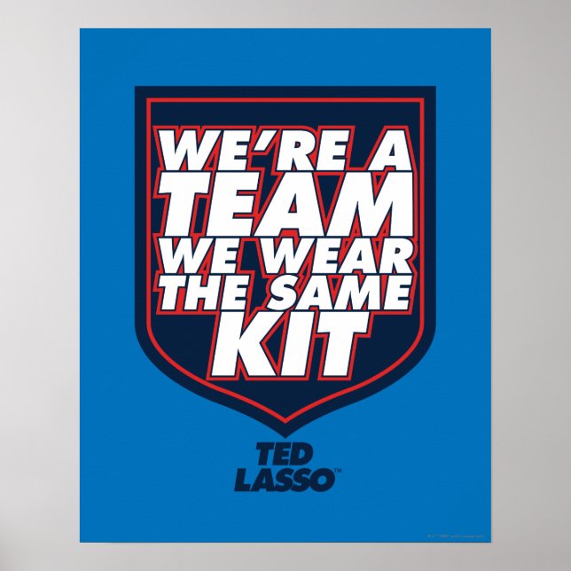Poster Ted Lasso | Nous sommes une équipe de typographie  (Devant)