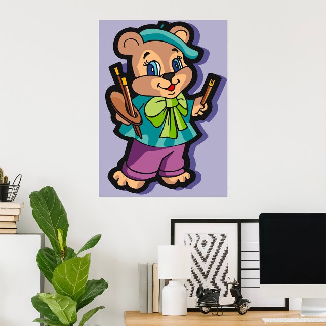 Poster Teddy Bear Artiste (Créateur téléchargé)