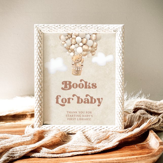 Poster Teddy Bear Balloons Genre Neutral Livres pour bébé (Créateur téléchargé)