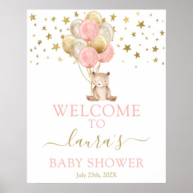 Poster Teddy Bear Girl Signal de bienvenue (Devant)