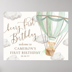 Poster Teddy Mint Hot Air Balloon Beary Premier anniversa