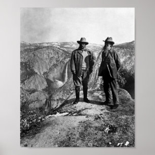 Poster Teddy Roosevelt et John Muir - point de glacier