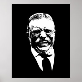 Poster Teddy Roosevelt — Noir et blanc