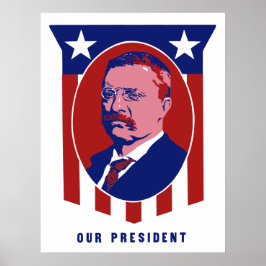 Poster Teddy Roosevelt — Notre président