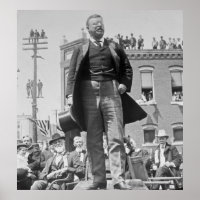 Teddy Roosevelt s'adresse à la foule en 1905 Vinta