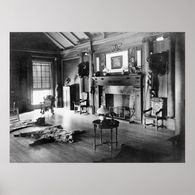 Poster Teddy Roosevelt's Hunting Room, 1905 (Devant)