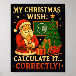Poster Tee drôle 67 Noël Math 67 Mème – Professeur 6 7 