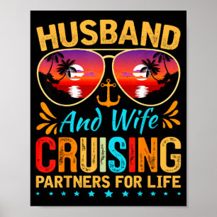 Poster Tee Mari Épouse Croisière Vacances