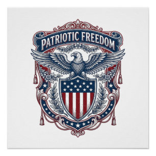 Poster Tee-shirt graphique vectoriel de style de drapeau 