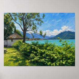 Poster Tegernsee dans les Alpes