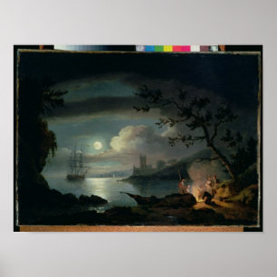 Poster Teignmouth par la lune