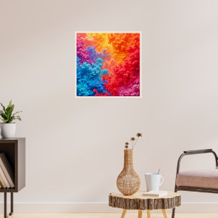 Poster Teintes de Nuages Abstraits Vibrants