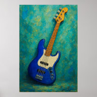 Teintes de sarcelle Basse - Guitare électrique abs