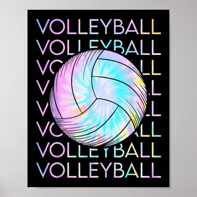 Poster Teinture de volleyball (Devant)