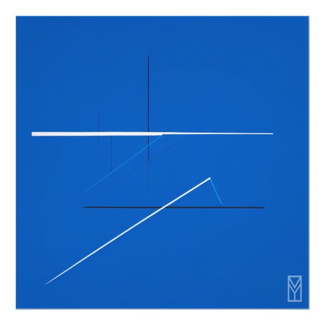 Pôster Tela Azul Global: Arte de Kandinsky Fotodruck (Vorne)