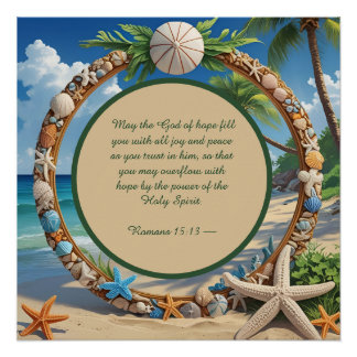 Poster Téléchargement d'ancre de verset biblique de plage