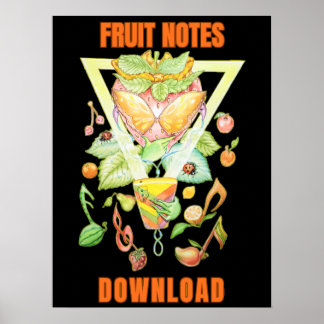Poster Téléchargement de notes de fruits 
