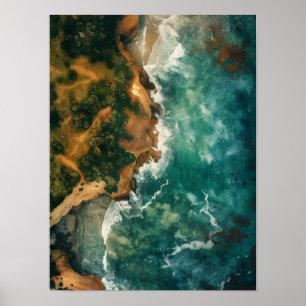 Poster Téléchargement d'impression de paysage côtier, Océ