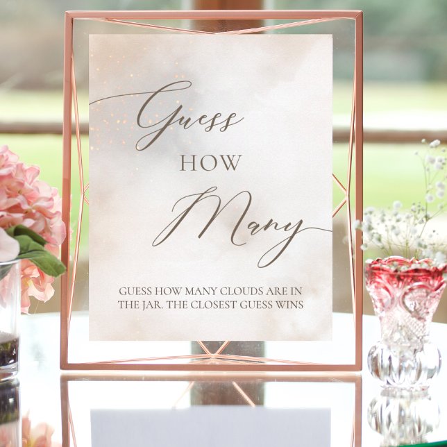 Poster Téléchargement Instantané Devinez Combien De Fêtes (Créateur téléchargé)