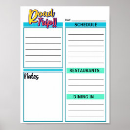 Poster Téléchargement instantané Vacation Daily Planner