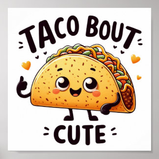 Poster Téléchargement numérique Taco Bout Cute