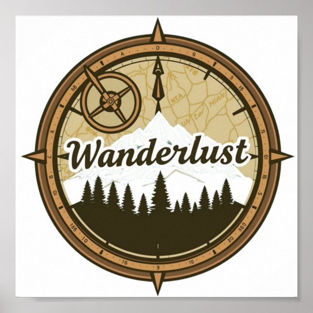 Poster Téléchargement numérique Wanderlust - DTF imprimab (Devant)